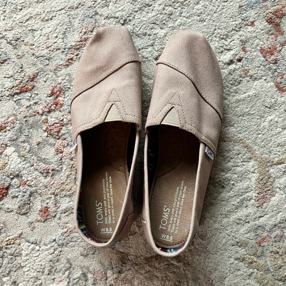 NWOT TOMS CANVAS SHOE | COLOR NUDE